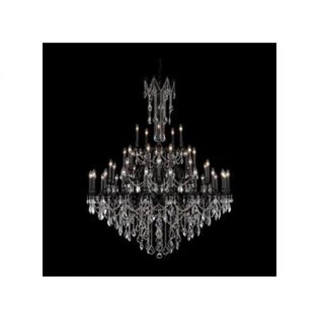 ELEGANT LIGHTING 45 Light Chandelier With Dark Bronze And Clear Crystal, 6PK 9245G54DB-GT/RC